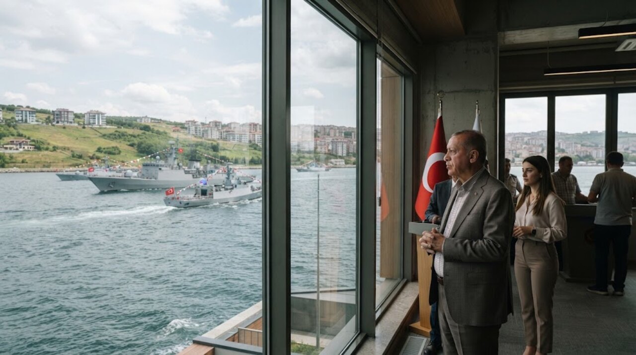TCG Anadolu ve TCG Heybeliada Yalova’yı selamladı