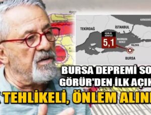 Bursa Depremi Sonrası Prof. Dr. Naci Görür’den ilk Açıklama!